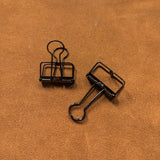 Black Hollow Binder Clips Bundle | Set of 6