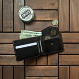 Classic Bi-Fold Wallet w/ Coin Pocket - Carbon Black