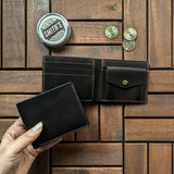 Classic Bi-Fold Wallet w/ Coin Pocket - Carbon Black