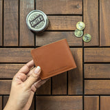 Classic Bi-Fold Wallet w/ Coin Pocket - Honey Tan