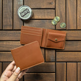 Classic Bi-Fold Wallet w/ Coin Pocket - Honey Tan