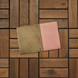 RS // Safari Brown & Baby Pink TN Journal Cover - Passport