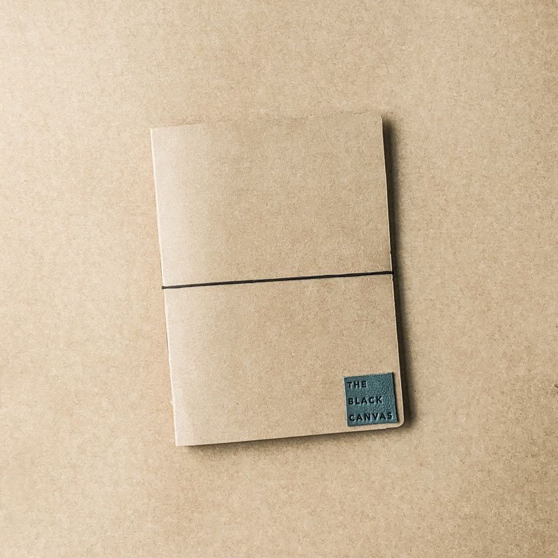 Minimalistic Kraft Notebooks - A5 - The Black Canvas